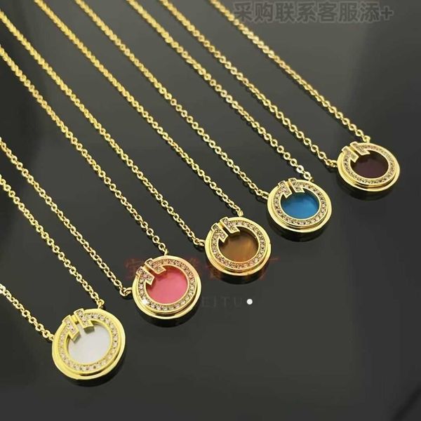 

versatile tiffay same round smiling face shell necklace bracelet tie family high edition t-shaped style qi, Silver