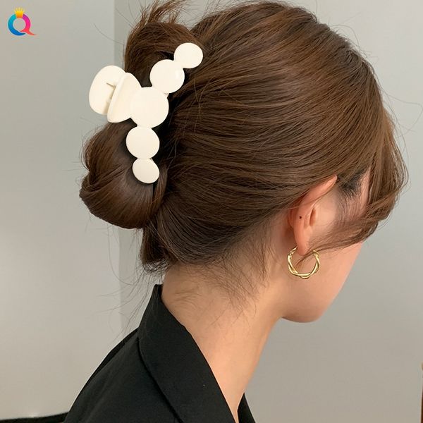 

fashion blogger designer jewelry milk white hairpin dish hair clip sweet girl coffee back head shark clip accessories barrettes hair wholesa, Slivery;golden