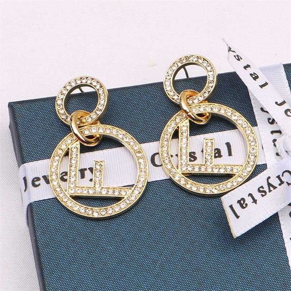 

2023 korean version new fashion circle f parental earrings feminine personality simple geometric eardrop jewelry, Golden