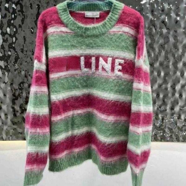 

women's sweaters designer ce womens sweater wool coat striped embroidered long sleeve t-shirt sweaters women technology fleece oversize, White;black
