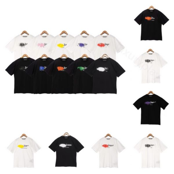 

mens designer palm angel t shirt clothes designer shirts women t shirts fashion spray paint graffiti couple short sleeves high street loose, White;black