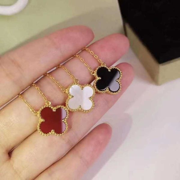 

four-leaf clover collar women's fashion trend personality versatile network red temperament same small crowd accessories necklace chain, Silver