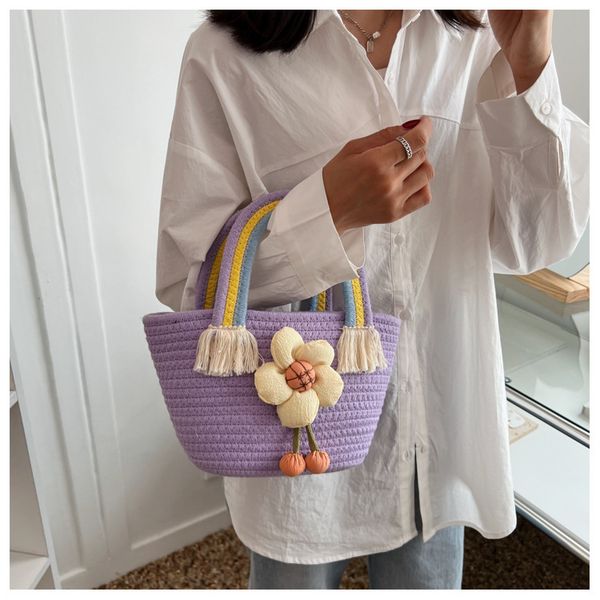 

lovely small woven bags luxurys designers knitting lady fashion crossbody handbags women 5a shoulder bags tote handbag purse with flower bea