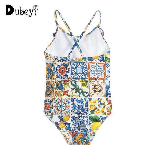 

kids swimwear for girls 1yrs-10yrs children suspender floral bikinis strappy swimsuit plus size swimming wear bathing suit l230625, White
