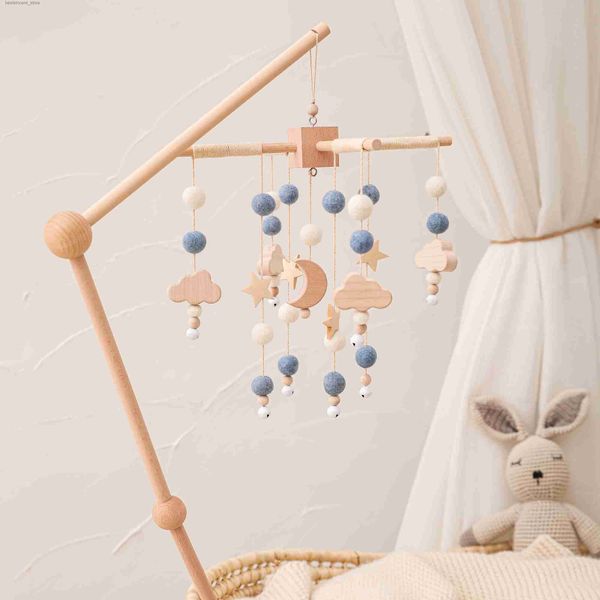 

2 pc/set baby bed bell assembly rattles bracket set infant crib mobile bracket rotating music rattle montessori carousel toy l230522