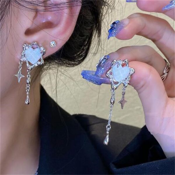 

new love four stars tassel earrings for women's design high fashion personalized earrings party jewelry gift ab1190, Golden