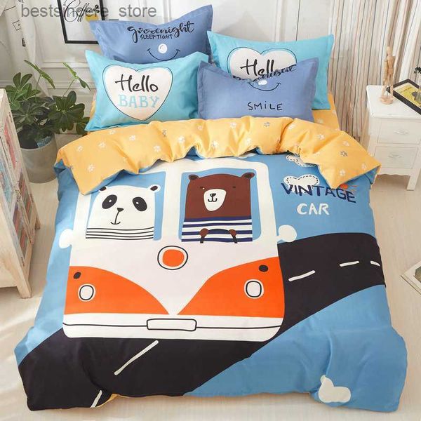 

3pcs baby bedding set cotton crib bed linen kit cartoon animal includes pillowcase bed sheet duvet cover without filler