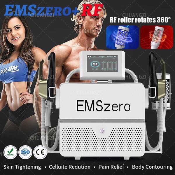 

effortless fat burning and muscle building with hi-emt emszero machine new dls-emslim rf nova with handles option roller massager salon
