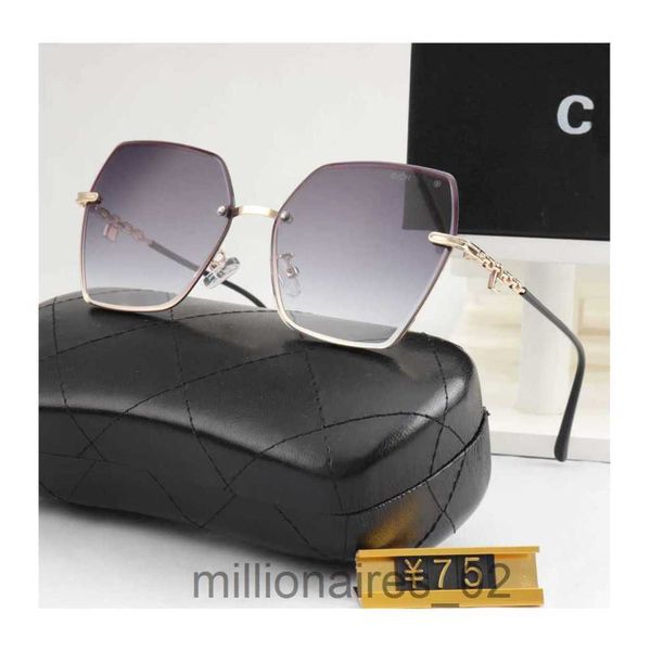 

designer channel sunglasses cycle luxurious fashion sports polarize sunglass men women vintage summer beach driving rimless square black gre, White;black