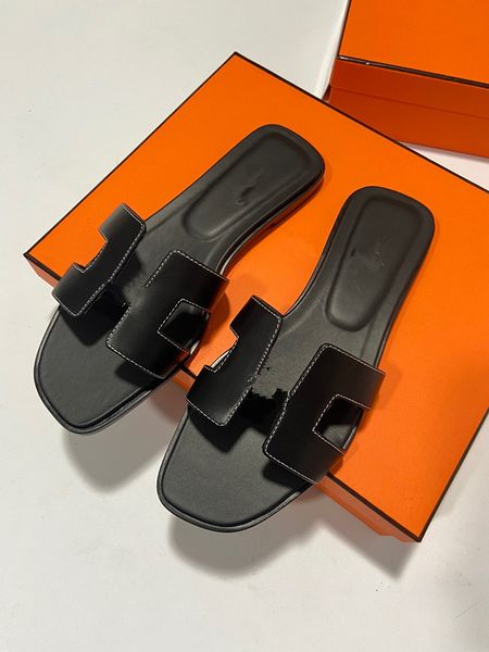 

designer slippers slides sandals summer flats real leather platform shoes ladies beach effortlessly stylish slides straps with adjusted gold, Black