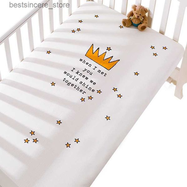 

baby crib fitted sheet cotton newborn set cot sheets infant bedding bedspread mattresses cribs sheet set l230522