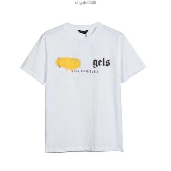 

t shirt luxury brand clothing palm spray heart letter angles cotton short sleeve spring summer tide mens womens tees shirts, White;black