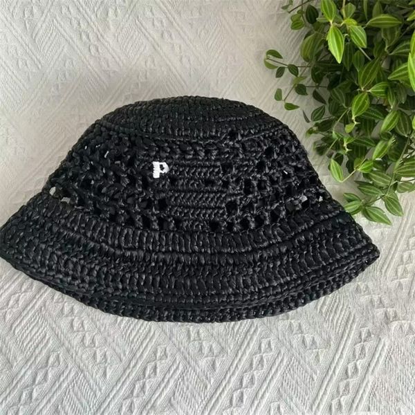 

straw hat letter solid black beach hats breathable design holes special casquette luxe pretty chic fisherman hats for women fashionable dres, Blue;gray