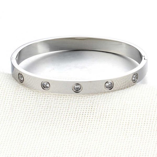 

designer new popular simple carti love clasp pin all optical titanium steel bracelet couple with logo, Black