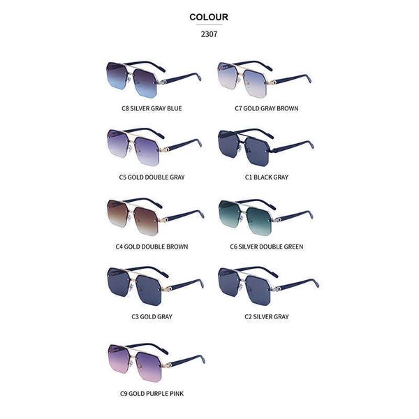 

mens sunglasses for driving fashion half frame designer sunglasses for womens fashion glasses 2023 new, White;black