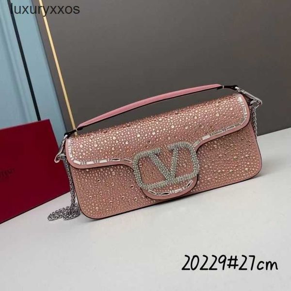 

handbag valention shoulder handheld designer loco imitation bag bags crystal bling one diamond crossbody chain buckle mini acxp