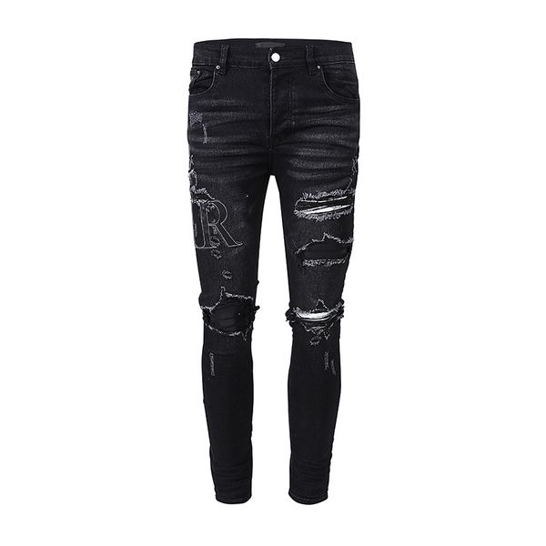 

paris style fashion jeans simple summer lightweight denim pants large size designer casual solid classic straight jean for 28-40, Blue