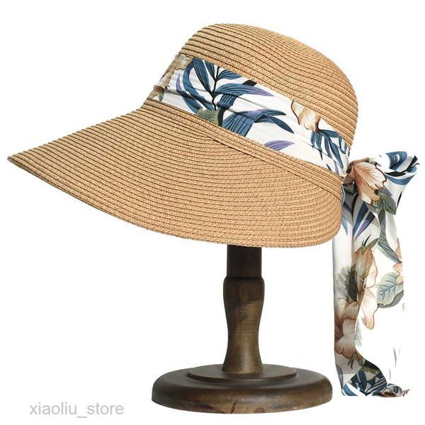 

wide brim hats womens sun straw hat wide brim ribbon beach hat ladies summer outdoor bucket hat breathable sun hat foldablesun block hkd2306, Blue;gray