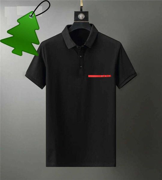 

men's tees polos spring and summer 2023 men's new leisure lapel t-shirt 88, White;black