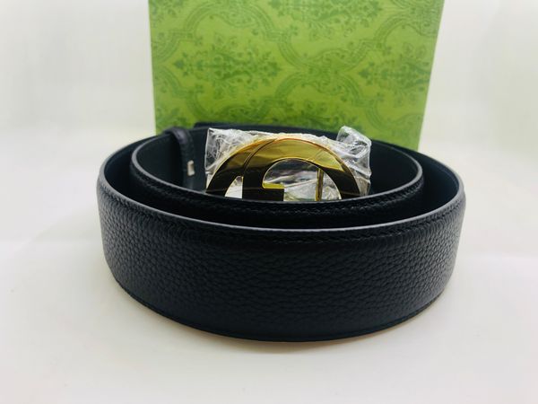 

luxury quality real cowhide belt brass stainless steel gold plated buckle 20mm 28mm 30mm 40mm designer belt for men and women with box 020, Black;brown