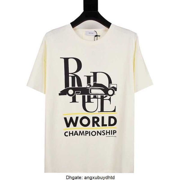 

craftsmanship rhude mens t shirts summer fashion designer street casual short sleeve racing style tees cotton printing shirt 1-1 graphic, White;black
