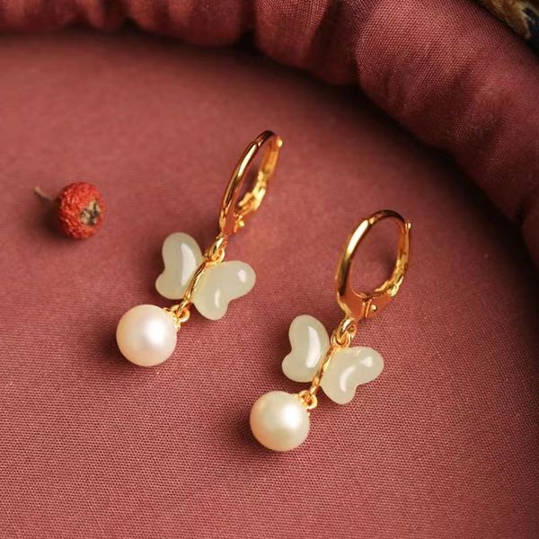 

natural n jade water drop pendant with south red round bead design as a birthday gift for girlfriend, Silver