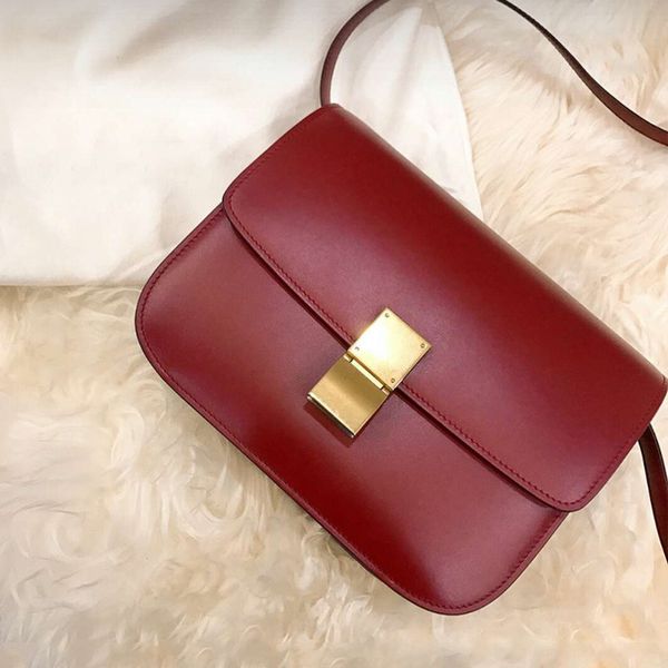 

genuine leather tofu bag box classic small bag crossbody ladies cowhide shoulder luxurys designer evening party handbag celiney bags