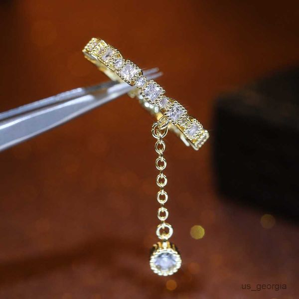 

band rings minimalist female white crystal stone ring charm gold color wedding rings for women cute bridal round pendant engagement ring r23, Silver