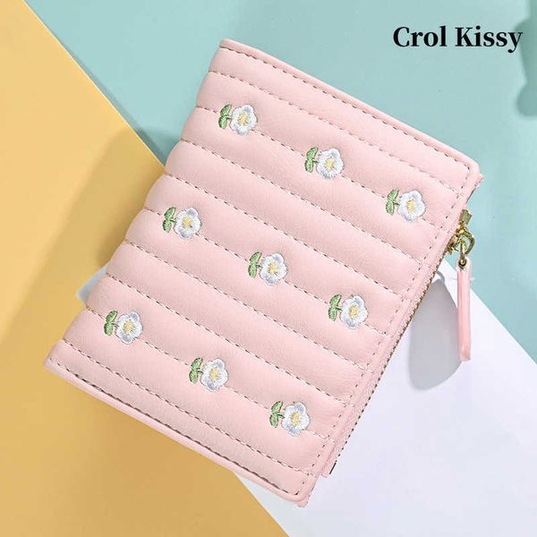 

women's zero wallet new student simple embroidery handheld bag ins style high beauty card bag