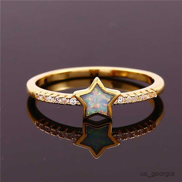 

band rings cute female white blue fire opal stone ring gold silver color engagement ring charm crystal star wedding rings for women r230625