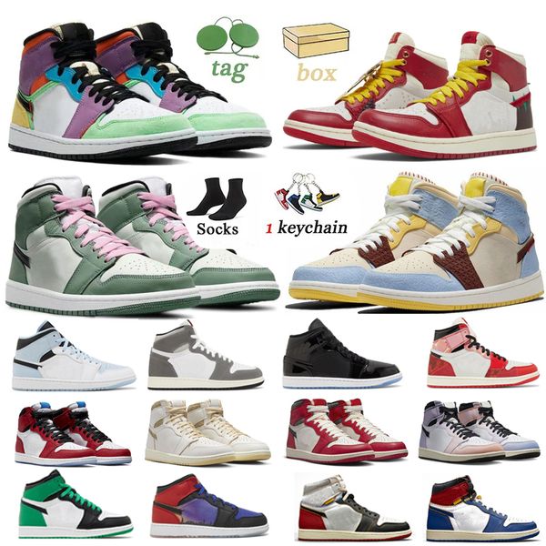 

with box jumpman 1 basketball shoes 1s unc university blue high mid cut leather rubber dark a rose from harlem obsidian white men women spor