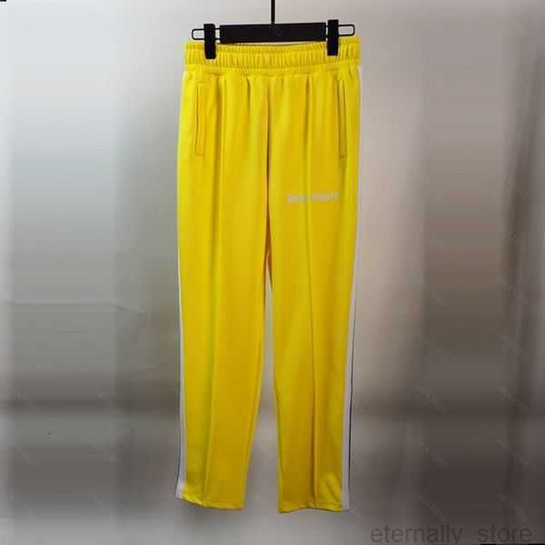 

palms angels pants letters striped side zipper retro campus men women sports casual, Black