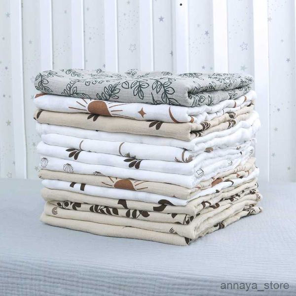 

blankets new design cotton gauze baby blanket non-fluorescent muslin newborn receiving blanket swaddle wrap kids quick dry bath towel r23062