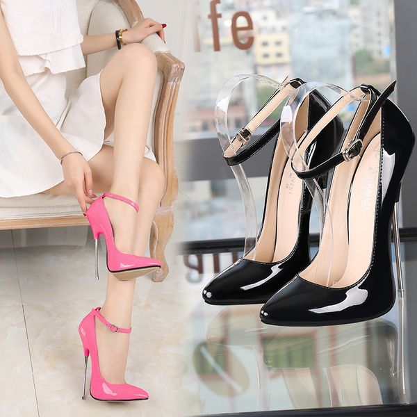 

designer high heels dress shoes women luxury glitter rivets triple black white patent leather suede party women wedding shoe 37-45