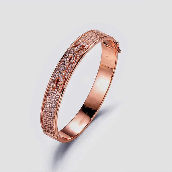 

high version carti leopard head plated 18k gold bracelet women's handnet red jewelry fashion personality full diamond bracelet accessor, Black