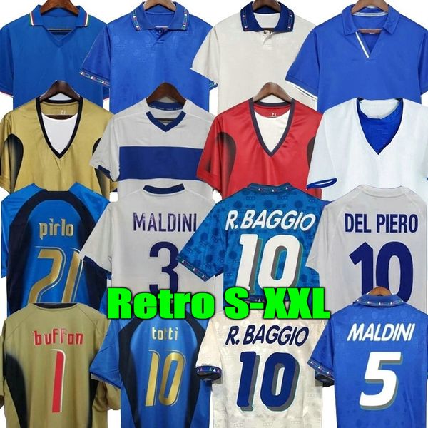 

1994 italys retro soccer jersey 1990 1996 1998 home football maldini baggio donadoni schillaci totti del piero 1982 2000 2006 pirlo inzaghi, Black;yellow