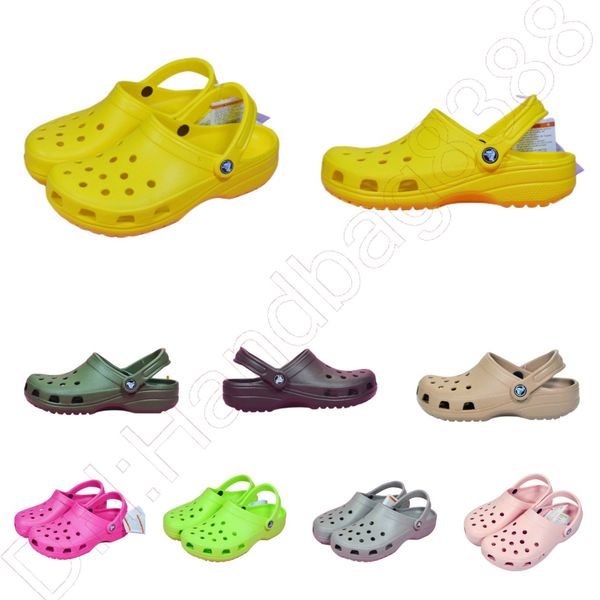 

sandals eva classics crocclog crocodile shoes lightweight comfortable high-quality women men children summer slides designers sandalias muje, Black