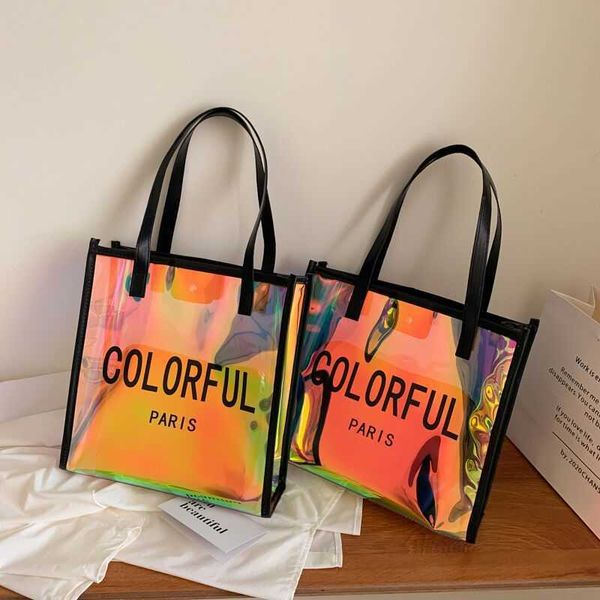 

bag women summer fashion transparent women's bag shoulder jelly bag radium shooter bag beach women's bag 230310