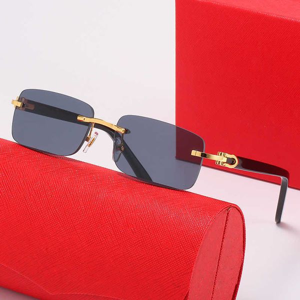 

wholesale of sunglasses new small box frameless plate women's sunglasses men's fashion personality jelly optical mirror, White;black