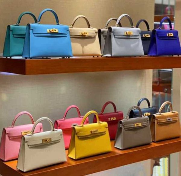 

evening bags 9a quality designer mini kellies bag genuine leather 20cm luxury ladies tote classic woman fashion shoulder a hundred towers wi