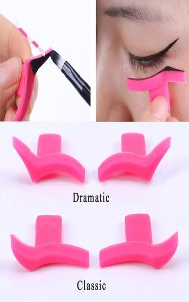 

1 pair cat eyeliner template stencil models professional makeup wing style kitten large size eye winged eyeliner stamps8118051