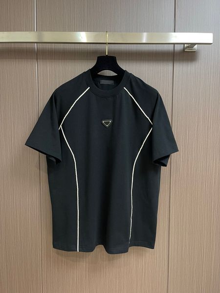 

men's plus tees & polos round neck embroidered and printed polar style summer wear with street pure cotton 1w2r, Black;brown