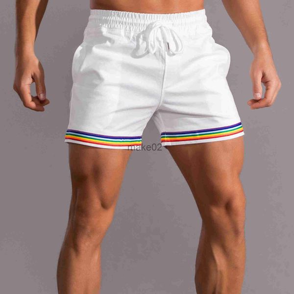 

men's shorts fashion man rainbow male shorts x0625, White;black