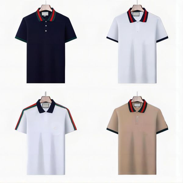 

classic men polo shirt designer summer men shirts luxury brand polo shirt business casual tee england style shirts man short sleeve shirt a, White;black