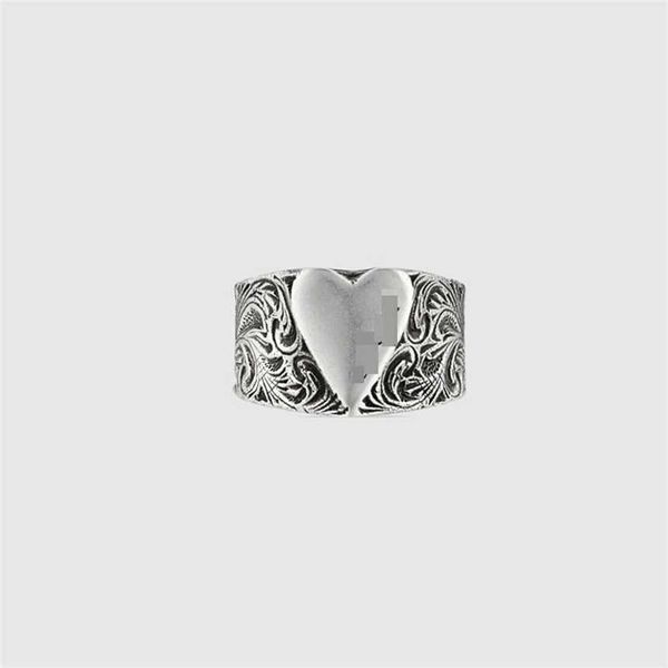 

2023 gujia new s925 sterling silver love old fashion personalized men's ring
