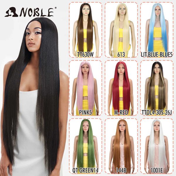 

nxy synthetic lace front wigs for women 38 inch straight wig lace wig blonde lace wigs cosplay straight lace front wig 230524, Black;brown
