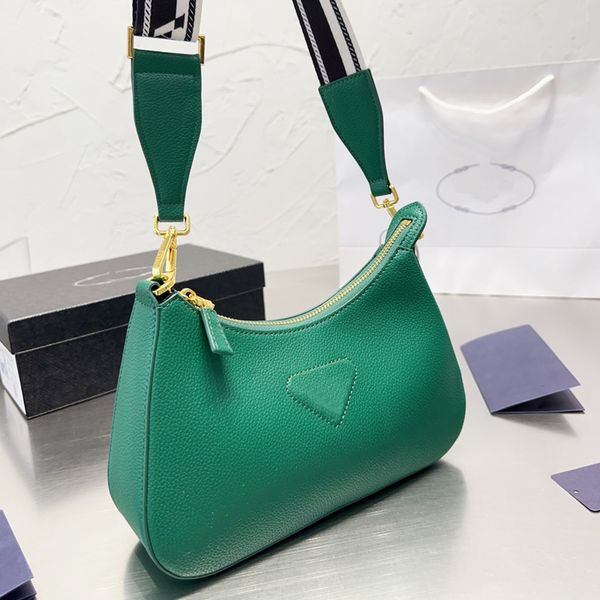 

fashion shoulder hobo bag women zipper handbags cowhide leather crossbody bags solid color hardware letters removable woven wide shoulder st