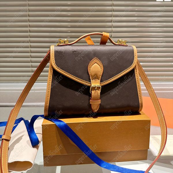 

Designer Crossbody Bag Women Shoulder Bags Luxury Totes Leather Cross Body Fashion Handbags High-quality Wallet Casual Handbag Casual Purse Flap Large Capacity, Brown