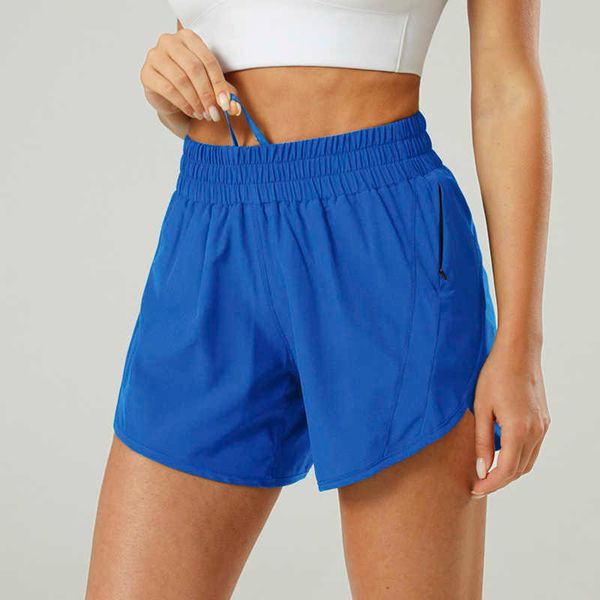 

lulu fitness shorts drawstring quick drying sportwear for running shorts yoga wear summer fitness clothing with pocket woman