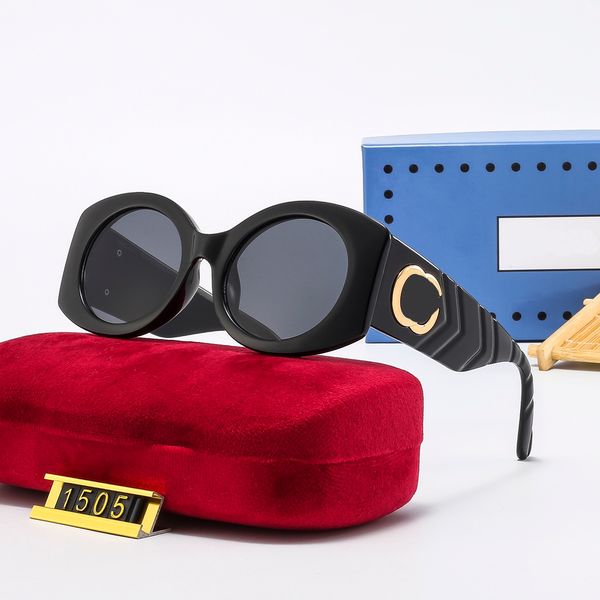 

2023 fashion designer sunglasses goggle beach sun glasses for man woman 7 color optional good quality005, White;black